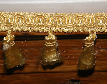 Gold Tassel Fringe|5cm - 2 inch wide fringe trimmings