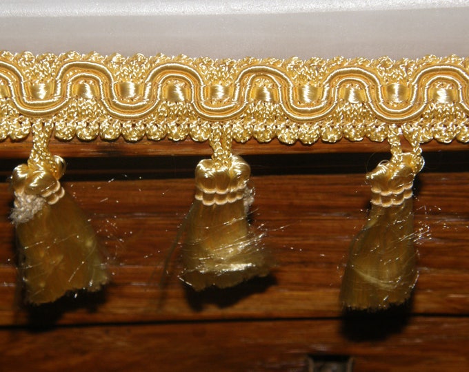 Gold Tassel Fringe|5cm - 2 inch wide fringe trimmings