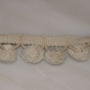 Pom Pom Various Colors| 4.5cm-1.77 inches Height Lace Ribbon Fringe Trim by the meter