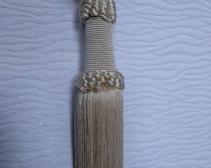 Ivory Beige classic Tiebacks | Curtain tie backs.Modern Tassel Hold backs