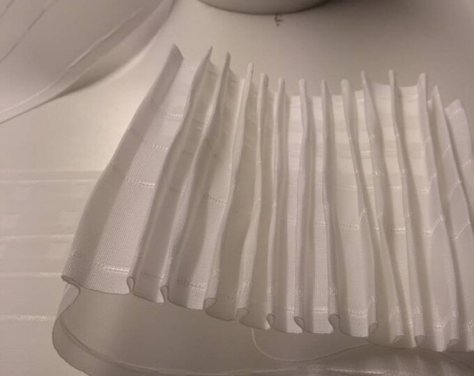 White continuous pleated curtains tape/13cm wide multi slot back/pleat curtains tape sewing craft product/shirring tape pinch pleat