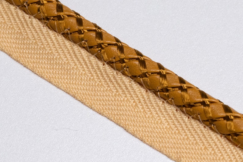 Braided Leather Piping Cord 6mm (0.62") | Upholstery Trim for Cushions ...