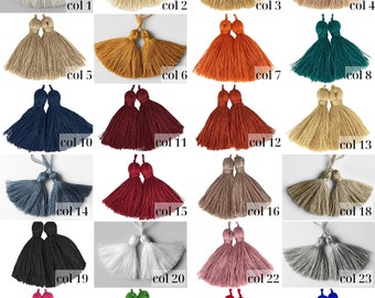 Handmade Acrylic Key Tassels | 7cm - 2.75" Height Colourful Key Tassels for Sewing Crafts and Decoration