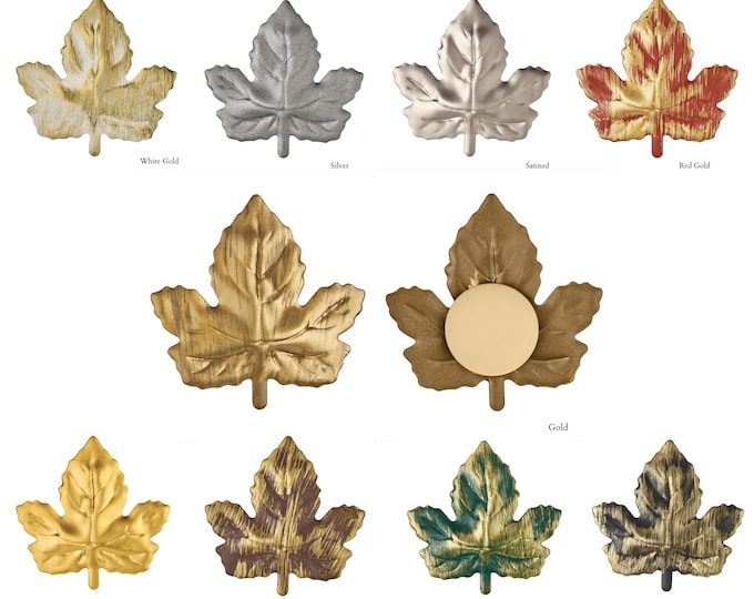 9 Colors Leaf Design Magnetic Curtains Tiebacks | 7cm - 2.75 inches Decorative Curtains Holdbacks Without Wire