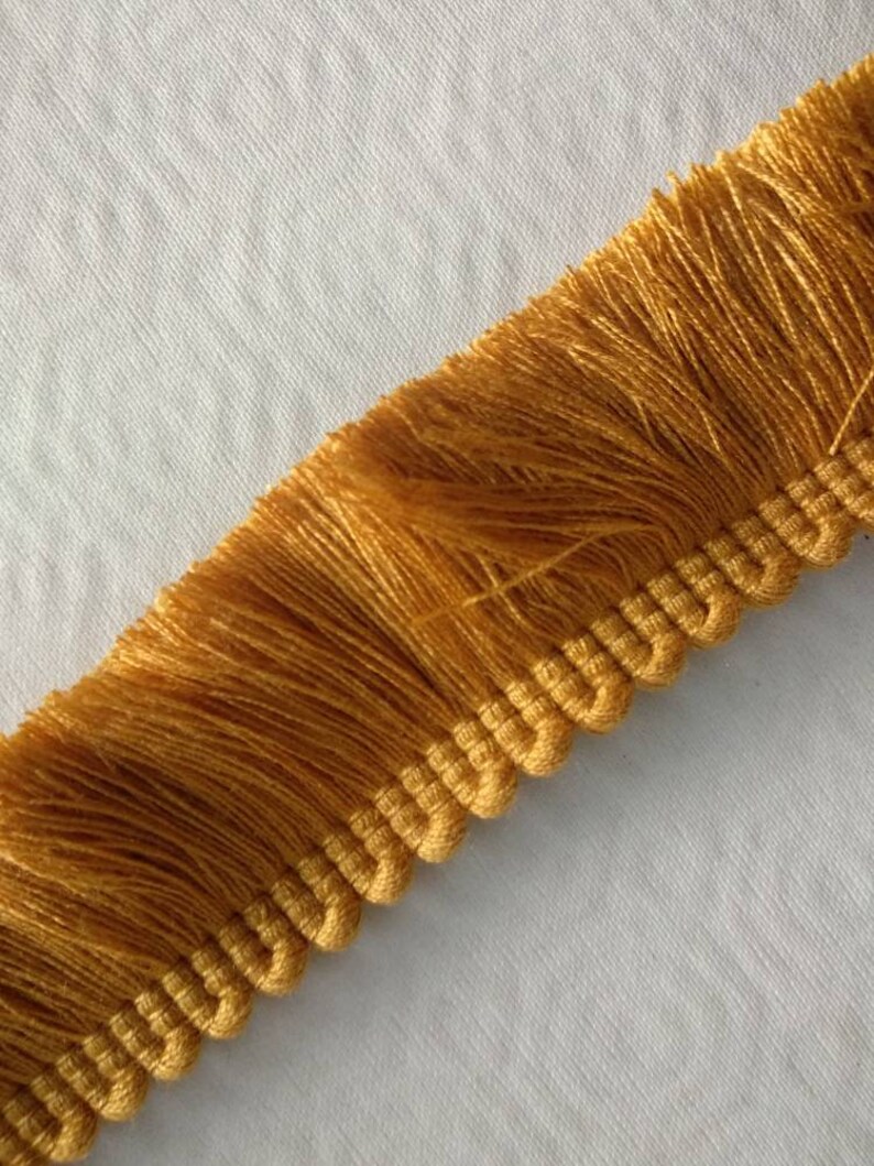 Upholstery Brush fringe trim yellow4 cm Etsy