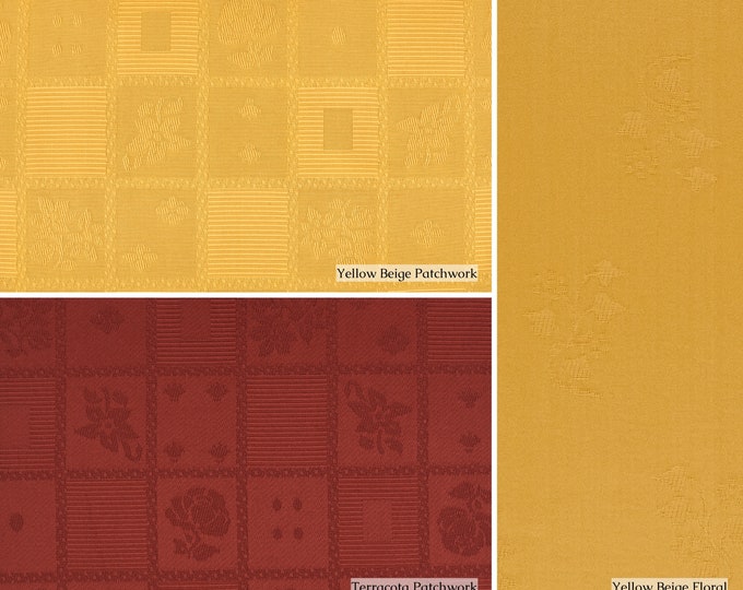 Jacquard 100% Cotton Light Upholstery Fabric| 280cm-118" Width | Curtains, Pillows, Tablecloth Fabric Sold by the meter