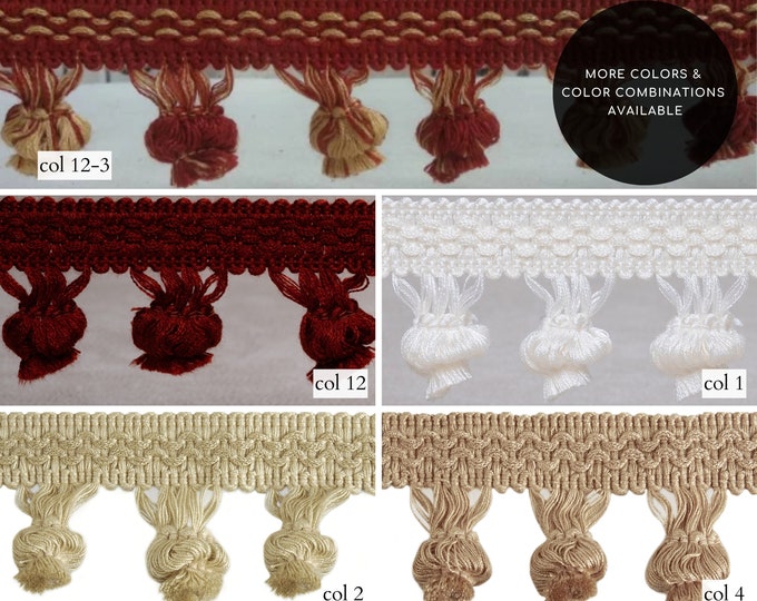 Relax Onion Tassel Fringe Trim | 5.5cm-2.17" Height | Curtains-Cushions-Throws Decoration trims | Sold by the meter