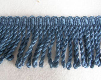 7 cm (2,75") of 12 cm (4,72") Relax Bullion Fringe | Raf blauwe bullion franje | Verkocht per meter