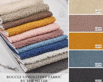 Bouclé Chenille Upholstery Fabric |138cm-54" Width Classic Upholstery Fabric | Fabric for Cushions, Curtains, Sofas | Sold per metre
