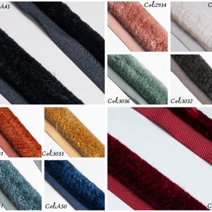 Velvet Piping Cord 10mm-0.39" or 17mm- 0,66''|10 Colors available/soft velvet cord/velvet piping trim/upholstery,cushions trim,dyi cord.