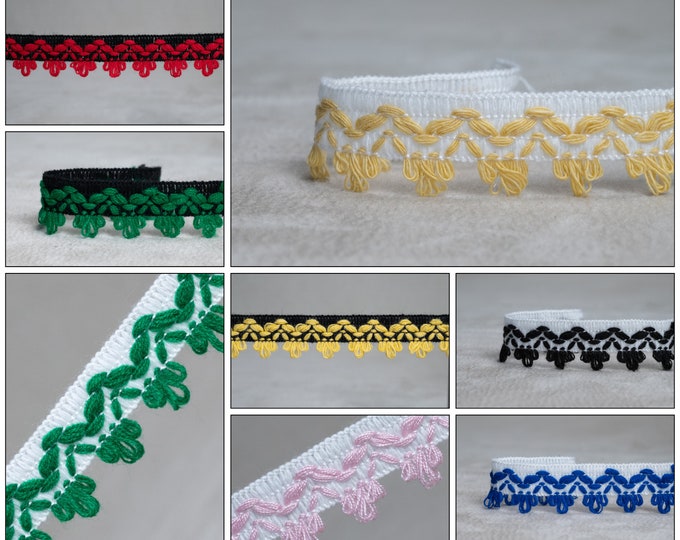 Ethnic Relax Tassel gimp Fringe Trimming | 2.6cm-1.02inches width Tassel Fringe | Sold by the meter