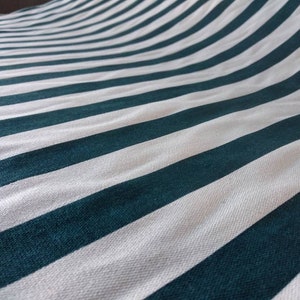 Stripes Cotton Aqua White Upholstery Fabric| 150cm-59.06 inches /Stripes Upholstery Fabric, cotton Upholstery Fabrics for sofa  pillows