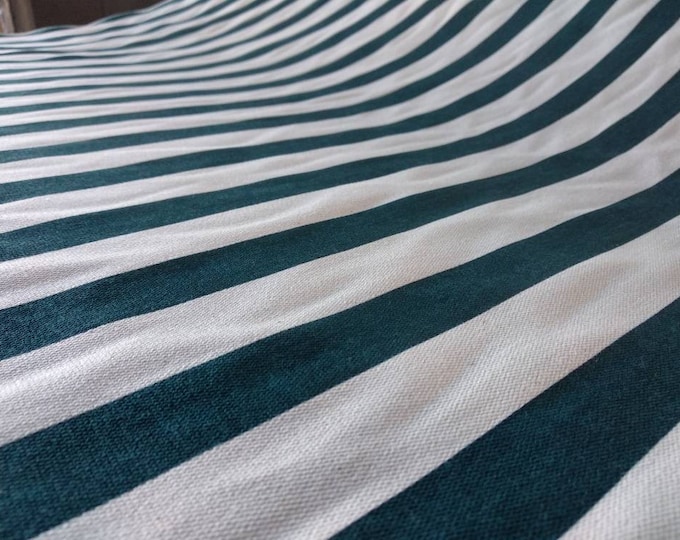 Stripes Cotton Aqua White Upholstery Fabric| 150cm-59.06 inches /Stripes Upholstery Fabric, cotton Upholstery Fabrics for sofa  pillows