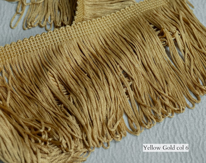 65 colors Long Rayon Double Weld Chainette Fringe Trimmings | 10cm-4" Height Fringe Trimming | DIY crafts, long sewing fringe trim.