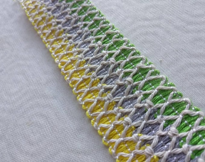 Cotton Multicolor Wide Braid Trim | 3cm - 1.18 inches  braid upholstery trim braid gimp