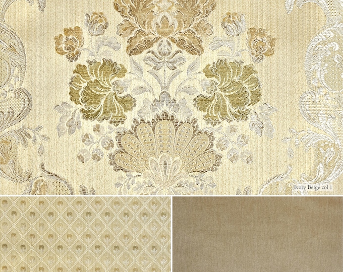 5 Colors Rayon Embroidered Classic Floral and Plain Velvet Upholstery Fabric|280cm-110inches width Light Upholstery Curtain Fabric by meter