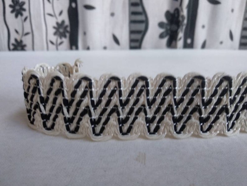 Cotton black natural wide Braid 3cm fringe trimming braid upholstery trim braid gimp curtains upholstery braid