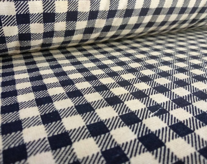 Checks 100% cotton loneta printed decoration fabric|Double Height 280cm/110inches