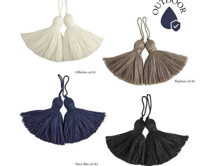 Outdoor Yarn Tassels Various Colors Acrylic Key Tassels | 7cm - 2.75 inches height plus loop for outdoor use