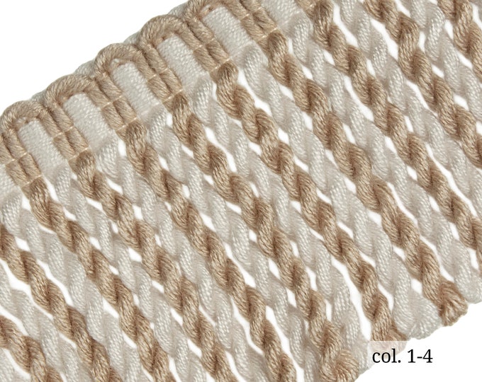 7cm (2.75")  or 12cm (4.72") Relax Bullion Fringe Trim | Ivory Beige Bullion Fringe Trim by the meter