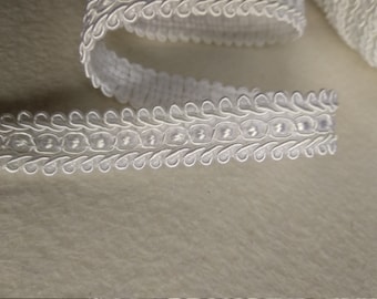 White Braid Fringe Trims|1.8cm - 0.71 inches gimp braid upholstery trim
