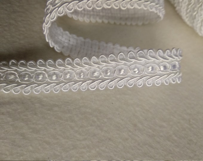White Braid Fringe Trims|1.8cm - 0.71 inches gimp braid upholstery trim