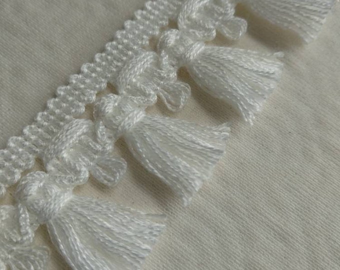 Off White Tassel Fringe Trimming | 3cm-1.18 inches width Tassel Trimmings| Sold by the meter