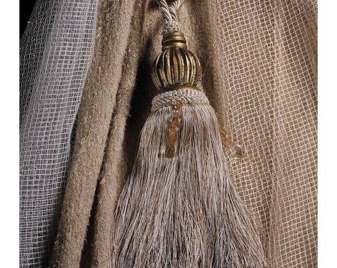 4 Colors Antique Wood Knot Carved Tassel Curtain Rope Tiebacks Voile-drapes Holdback