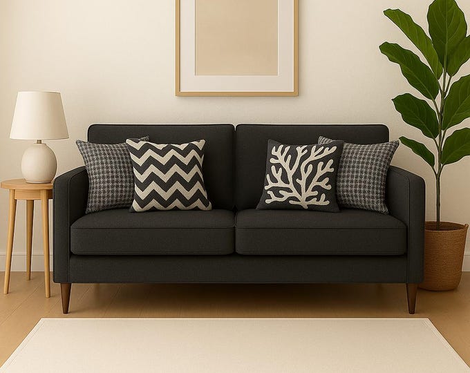Black Outdoor Double Face Upholstery Fabric | 140 cm - 55 inches Width