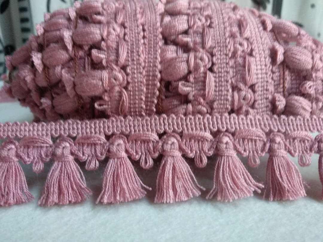 Pink Tassel Fringe Trim3 Cm 118 Inches Width Tassel Etsy