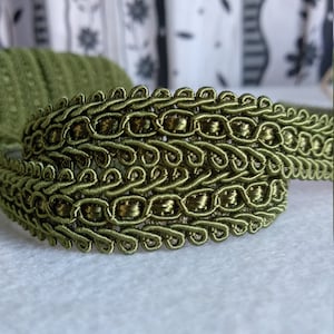 Olive Oil Braid Fringe Trims|1.8cm - 0.71 inches gimp braid upholstery trim