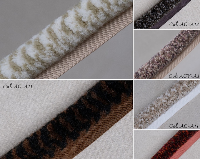 Luxury Chenille Speckled Piping Trim 17 mm (0.67") – Soft Velvet-Feel Upholstery Cord for Cushions, Pillows & Premium DIY Projects