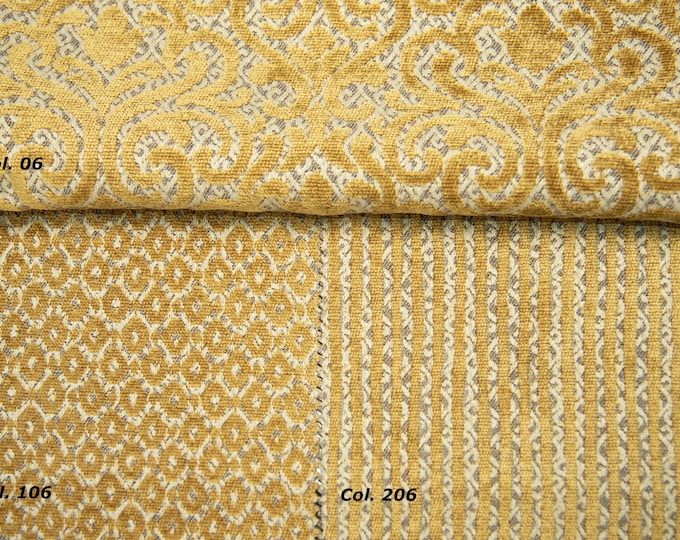 Velvet Gold Classic Chenille Upholstery Fabric|140 cm - 55 inches width upholstery fabric