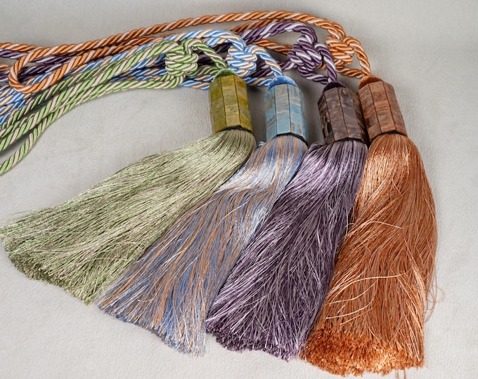 Modern mosaic Tiebacks |Curtain tie backs .Modern Tassel Hold backs/ 4 colors/Curtains and Drapes decoration / elegant holdback.