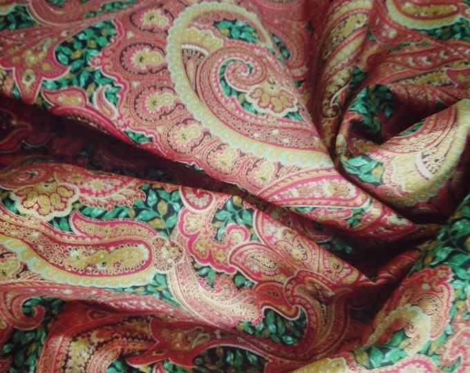 Robert Kauffman Paisley Cotton Fabric | Decoration Drapes Curtain Fabric | Height 110cm-43inches