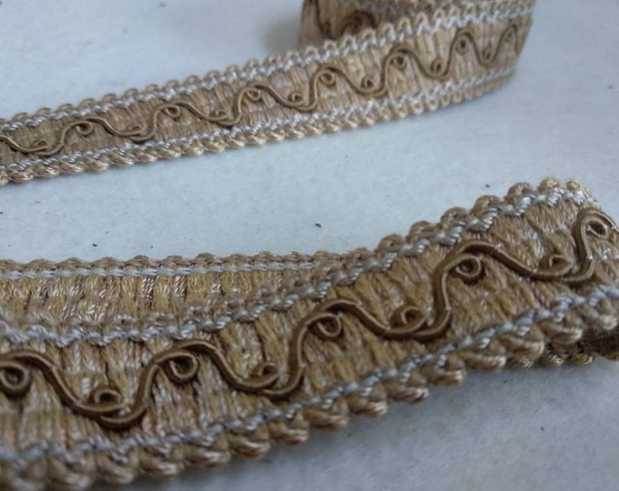 2 cm wide gimp braided fringe trim/beige gold trims fringe gimp decoration fashion trimmings
