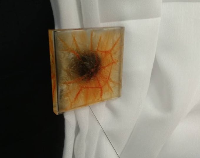 Orange plexiglass Magnetic Tieback Holdback for Curtains And Drapes made of Plexiglass