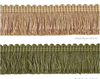 Acrylic Relax Rayon Brush Fringe Trim | 4 cm - 1.57 inches width brush fringe trimming by the meter (39"/1.09yards)