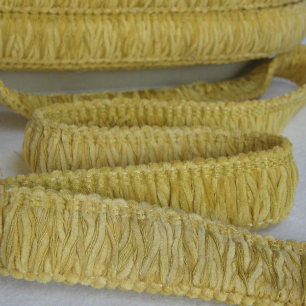 Yellow Chenille brush fringe trim/3cm width decoration brush fringe trimming