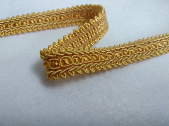 Gold Braid Fringe Trims Braid Trimming Upholstery 1 3cm Gimp Etsy