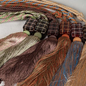 Luxury Dice Tieback with Beads | Modern Curtain Holdbacks