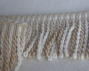 7cm(2.75")  or 12cm(4.72") Relax Bullion Fringe | Ivory Gold Bullion Fringe Trim | Sold by the meter