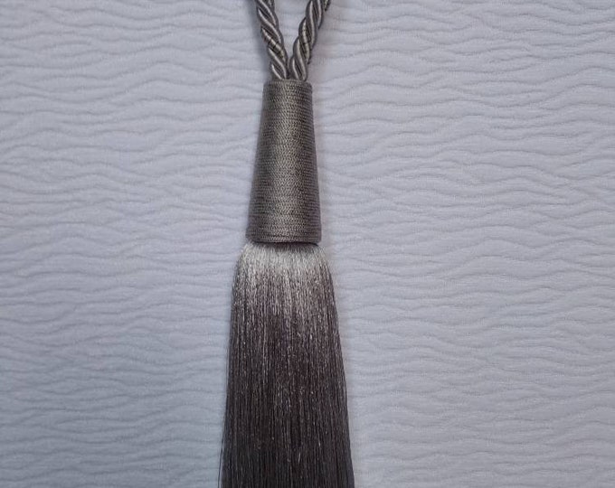 Silver Grey Modern Tiebacks|Curtain tie backs.Modern Tassel Hold backs