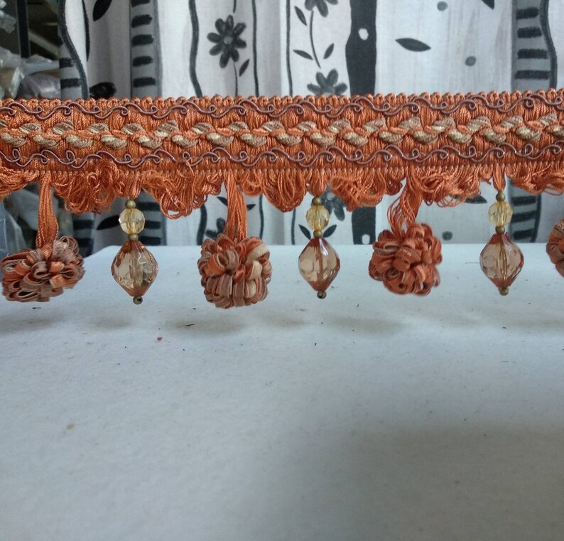Beaded trim fringe 8 cm 3.15 inches height beaded trim Etsy