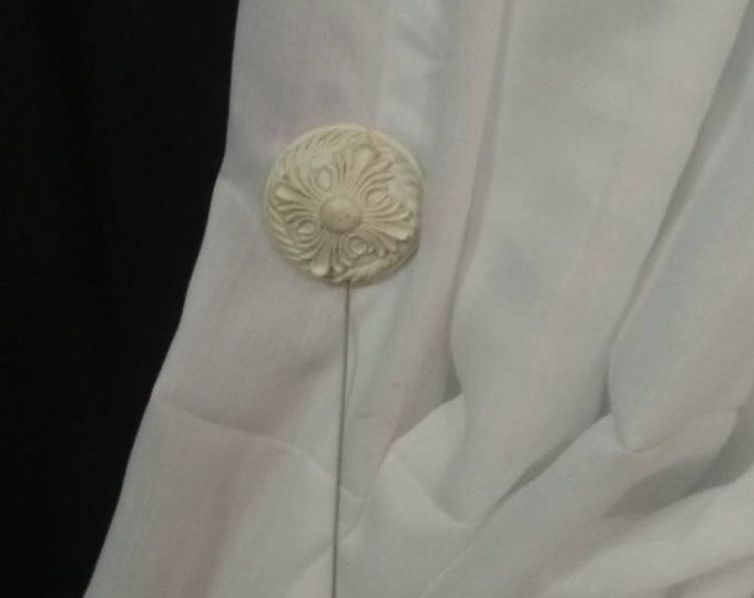 Ivory Curtains-Drapes Magnetic Tieback - Holdback.