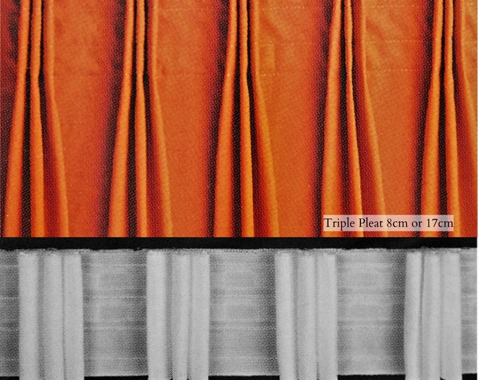 Trasparent Triple Pleated Curtains Tape | 8cm wide analogy 1/2,5 and 11cm wide analogy 1/3 |Triple PleatTape for sewing,
