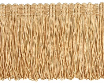 Ivoorkleurige dubbelgelaste bullion-franje | 10 cm - 3,93 inch hoogte Klassieke trim-franje