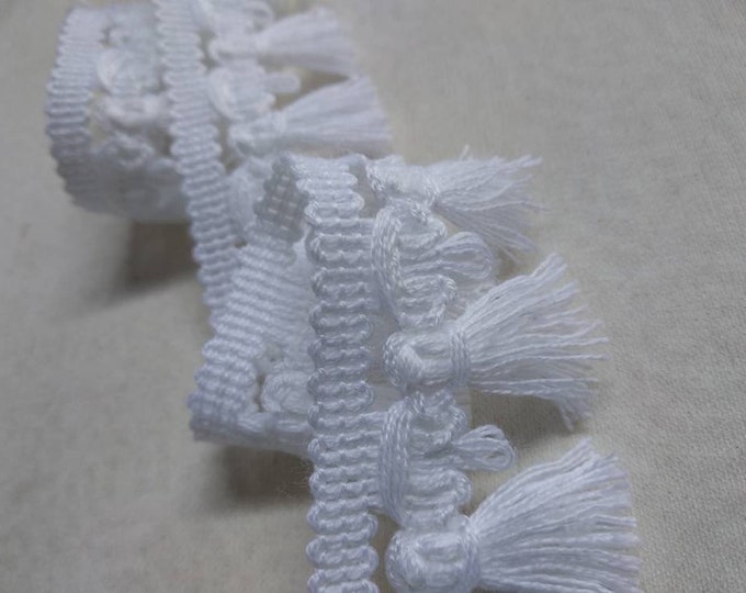 White Tassel Fringe Trimming | 3cm-1.18 inches Width Embellishment Trimmings by the meter
