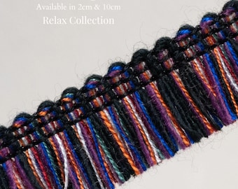 Brush Fringe Trim – Relax Collection | Chainette Fringe Trimming | 2cm & 10cm Width | Upholstery  Curtain Trim | Sold by the Meter