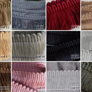 40 Colors Brush Fringe Trim 4 cm 1.57 inches width rich brush fringe trimming by the meter imagem 3